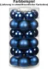 A clear, well-lit studio shot of a cylindrical container filled with blue Christmas ornaments. Produktbild-Vorschau