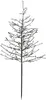 A black LED tree with many branches and lights, standing on a white background. Produktbild-Vorschau