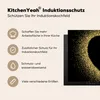 KitchenYeah© Herdabdeckplatte Goldenes Herz auf schwarzem Produktbild-Vorschau 6