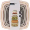 A stack of nested food storage containers with lids, showing different food items inside. Náhled obrázku produktu