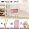 WOLTU Sitzhocker mit Stauraum, rund, Polsterhocker, Produktbild-Vorschau 4