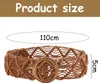 PCS Rattan-Flechtgürtel für Damen, Elastischer Gürtel Produktbild-Vorschau 4