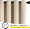 Verdunklungsvorhänge Dunkelbeige Vorhänge Blickdicht 2er Produktbild-Vorschau 6