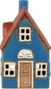 LS-LebenStil Lichterhaus Nyhavn 16cm Blau Braun Keramik Produktbild-Vorschau 2