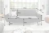 Retro Schlafsofa DIVANI 220cm silbergrau Samt 3er Sofa mit Produktbild-Vorschau 10