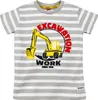 BONDI Jungen T-Shirt "Bagger" 33181 | Stone striped Größe: Produktbild-Vorschau 1