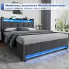 MODFU Lit hydraulique avec sommier tapissé 140x200, équipé Voir les images du produit 3