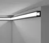 A corner of a room with a black LED light strip installed along the ceiling and wall. Anteprima dell’immagine prodotto