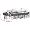 13-tlg. Garten-Essgruppe mit Kissen Braun Poly Rattan Produktbild-Vorschau 5