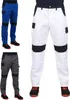 Three pairs of work pants in different colors displayed side-by-side. Produktbild-Vorschau