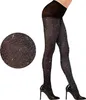 A model wearing black glittery pantyhose and black high heels, with a close-up inset of the pantyhose texture. Náhľad obrázku produktu