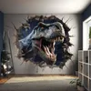 Dinosaurier im aufgebrochenen 3D-Wandloch – Decords Wandtattoo, Produktansicht 1 Produktbild-Vorschau