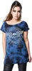 Rock Rebel by EMP Damen blaues T-Shirt mit Totenkopfprint Produktbild-Vorschau 1