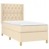 vidaXL Boxspringbett mit Matratze Creme 80x200 cm Stoff -  Produktbild-Vorschau 2