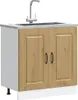 vidaXL Spülenunterschrank Kalmar Artisan-Eiche 80x46x81,5 Produktbild-Vorschau 2
