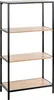 HAKU Regal Büroregal Eiche hell, schwarz  - MDF, Metall, Produktbild-Vorschau 1