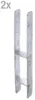 A product shot of two metal post anchors on a white background. Produktbild-Vorschau
