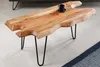 Massivholz Couchtisch WILD 100cm Akazie natur Hairpin Legs Produktbild-Vorschau 5