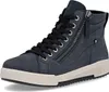 A studio shot of a single blue high-top sneaker. Produktbild-Vorschau