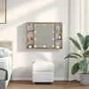 vidaXL Zrkadlová skrinka s LED osvetlením Artisan dub Náhľad obrázku produktu 3