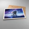Gerahmtes Poster - Rahmen in heller Eiche - Kosmonaut Produktbild-Vorschau 3