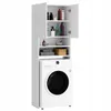 Badschrank Weiss stehend | Schmaler Badezimmerschrank mit 4 Produktbild-Vorschau 3