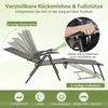 GOPLUS Sonnenliege 2er Set klappbar, 189cm Gartenliege aus Produktbild-Vorschau 5