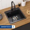 Cecipa MAX Granitspüle Spülbecken 45x45 cm Schwarz, Produktbild-Vorschau 3