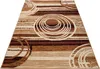 A rug with a modern abstract circular pattern. Produktbild-Vorschau