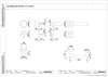 Technical drawing with dimensions and details of a door handle set. Produktbild-Vorschau