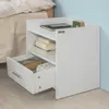 SoBuy szafka nocna Szafka nocna z szufladą i półkami, Podgląd zdjęcia produktu 3