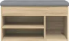 A front view of a shoe bench with storage compartments. Podgląd zdjęcia produktu