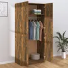 vidaXL Armoire chêne fumé 90x52x200 cm Bois composite Voir les images du produit 14