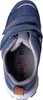 A top-down view of a blue Superfit shoe with orange accents. Produktbild-Vorschau