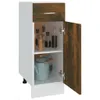 vidaXL Armoire basse avec tiroir Lyon chêne fumé 30x46x81,5 Voir les images du produit 4