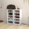 vidaXL Armoires à chaussures 2 pcs. Blanc 31,5x35x70 cm Voir les images du produit 3