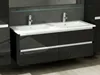 Badmöbel Set Schwarz Hochglanz Badezimmermöbel 120 cm bis  Produktbild-Vorschau 3