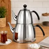 Teekannen Set Edelstahl Induktion 1,0L + 2,5L Türkischer Produktbild-Vorschau 3