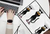 MuchoWow® Laptop Hülle 15 Zoll Muster - Katze - Schwarz - Produktbild-Vorschau 2