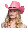 Cowboyhut Wichita – pinker Westernhut mit Kordel für Damen Produktbild-Vorschau 1