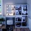Stół jamający Vicco Isabelle Biały 140 cm z LED, taboretem Podgląd zdjęcia produktu 4