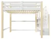 Lit mezzanine 140 x 200 cm avec éclairage LED et escalier, Voir les images du produit 12
