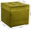 Polsterhocker, 45x45 cm, Farbe Fauliges Grün – weicher Produktbild-Vorschau 2