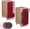 Küchenunterschrank Vicco Fame-Line Bordeaux Hochglanz 40 cm Produktbild-Vorschau 6