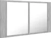 vidaXL LED-Bad-Spiegelschrank Betongrau 80x12x45 cm Acryl Produktbild-Vorschau 9