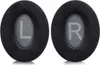 Two black ear pads for headphones, one labeled 'L' and the other 'R'. Voir les images du produit