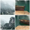 Bilder auf glas - Einteilig - Berge See Boot - 70x100cm - Produktbild-Vorschau 8