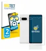 A product image showing a screen protector packaging and a smartphone with a screen protector applied. Produktbild-Vorschau