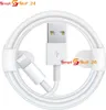A white charging cable is coiled and presented against a white background. Produktbild-Vorschau