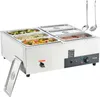 VEVOR Edelstahl Buffetwärmer Speisewärmer 1500 W, 6 x 5 L Produktbild-Vorschau 1
